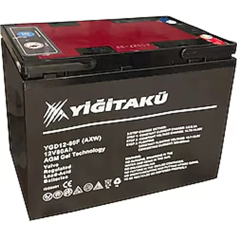 12v 80ah Jel Yiğit Akü Elektrikli Bisiklet Aküsü