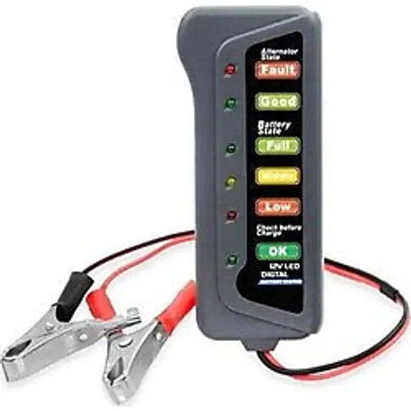12V Akü Test Cihazı - Batarya Ölçme Cihazı - LED Göstergeli - Dijital Ölçüm Cihazları