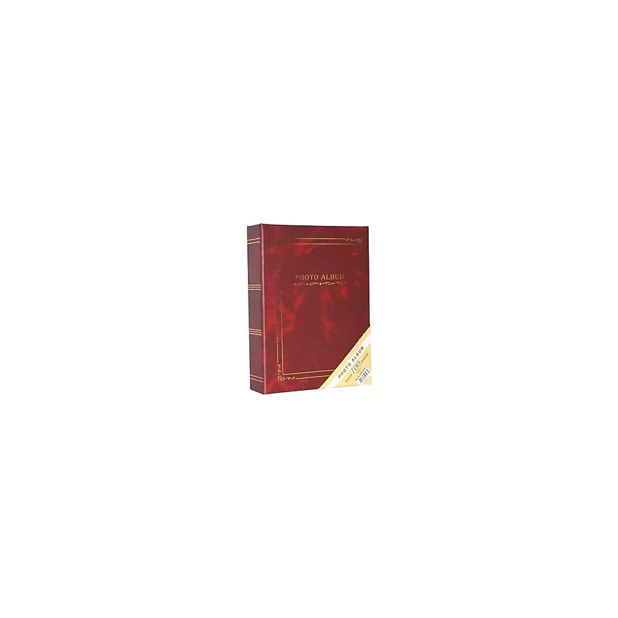 13X18CM 100 Fotoğraf Kapasiteli Ciltbezli Lüks Fotoğraf Albümü (Bordo)