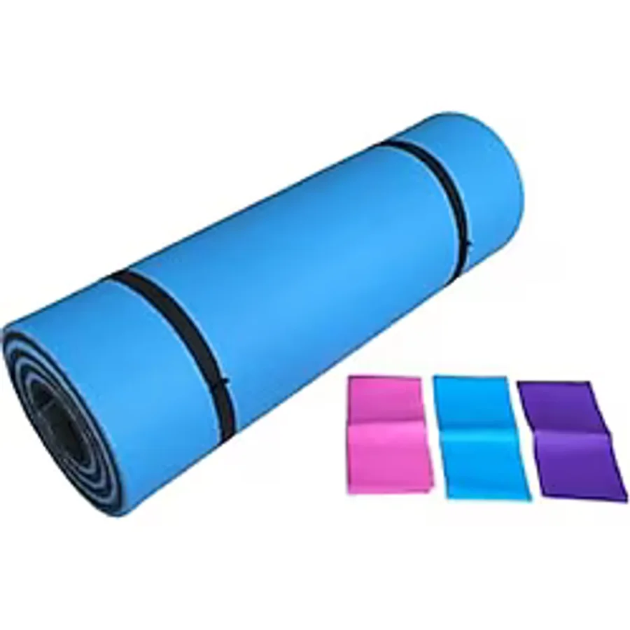14 mm Çift Taraflı Pilates Matı Ve 3'lü Pilates Bandı Pilates Seti (Pembe)
