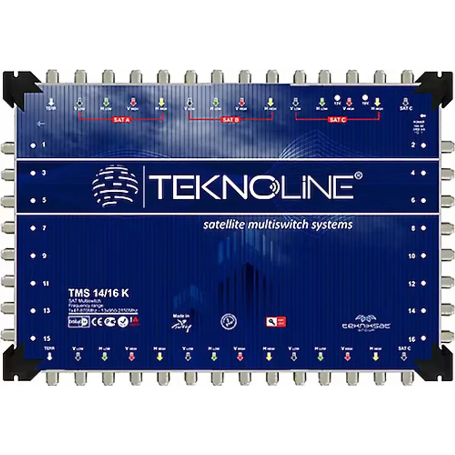 14X16 KASKATLI MULTISWITCH UYDU DAĞITIM SANTRALI TEKNOLINE
