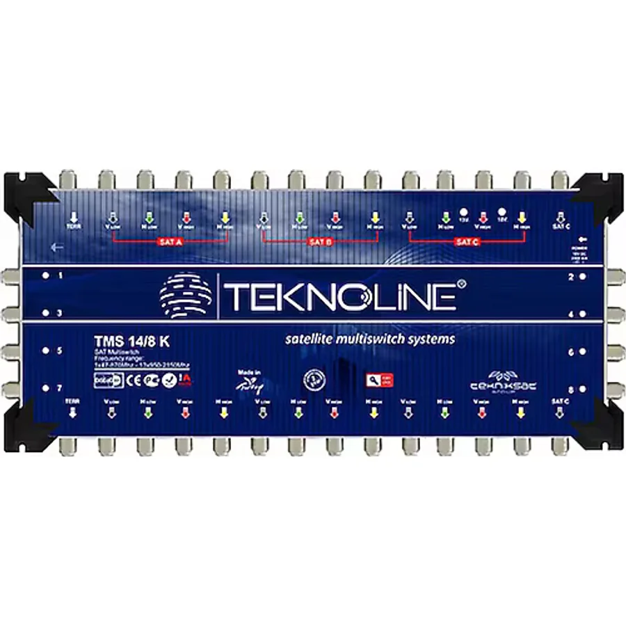 14X8 Kaskatlı Multiswitch Uydu Dağıtım Santrali Teknoline