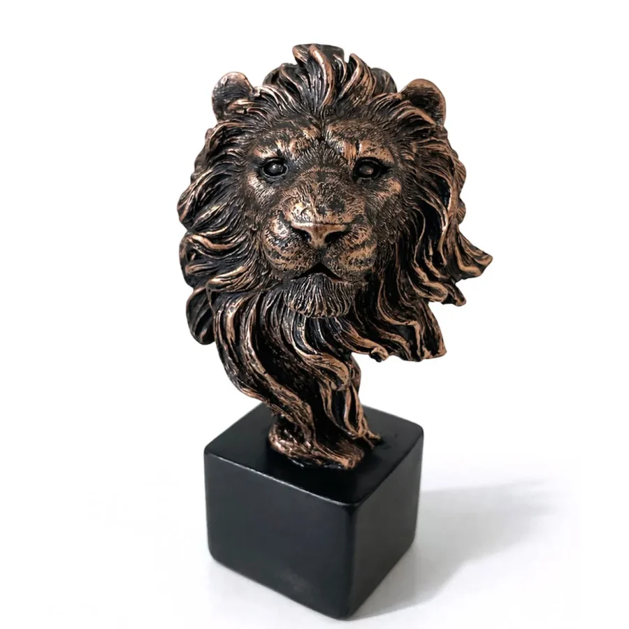 14X9 Cm Polyester Aslan Büstü