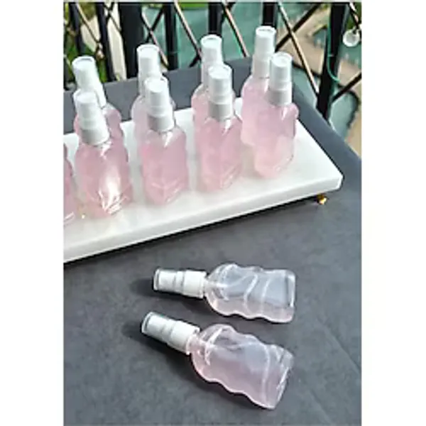 15 Adet Boğumlu Pet Şişe 50 ml Fısfıslı Sprey Şişe Kolonya Söz, Nişan, Düğün, Kına, Nikah, Hediyelik Şişesi (İçi Boş)