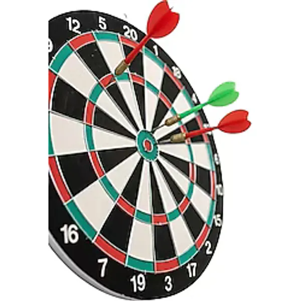 15 İnç Büyük Boy Dart Tahtası Ev Oyun Seti 4 Adet Metal Uç Oklu
