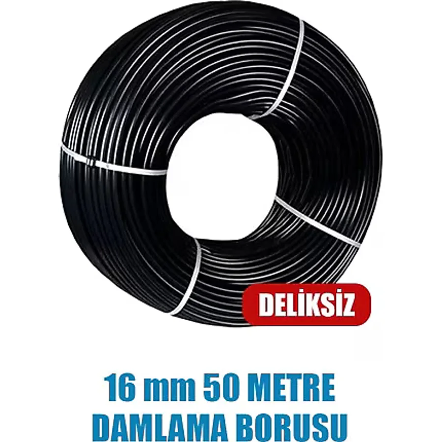 16 Mm Damlama Borusu 50 Metre Delıksız Damla Sulama Hortumu Sulama Sıstemı
