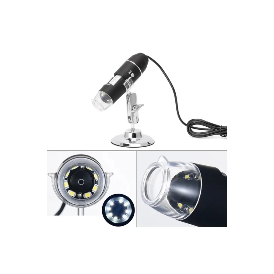 1600X Usb Dijital Mikroskop Kamera Endoskop 8 Led Büyüteç Metal Standı