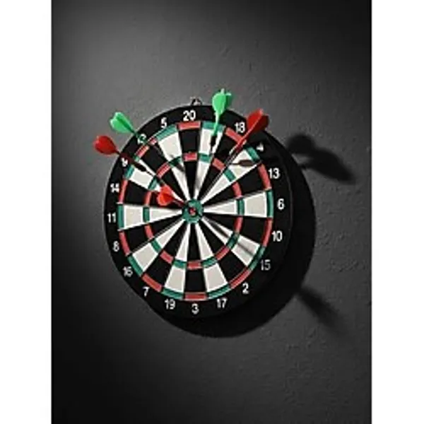 17 İnç Dart Tahtası Sağlam Ahşap Gövde Ve Metal İğneli Dart Okları