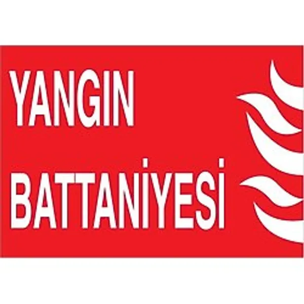 1Beyaz Reklam Yangın Battaniyesi Uyarı Tabelası - 35 x 50 Foreks - Y5
