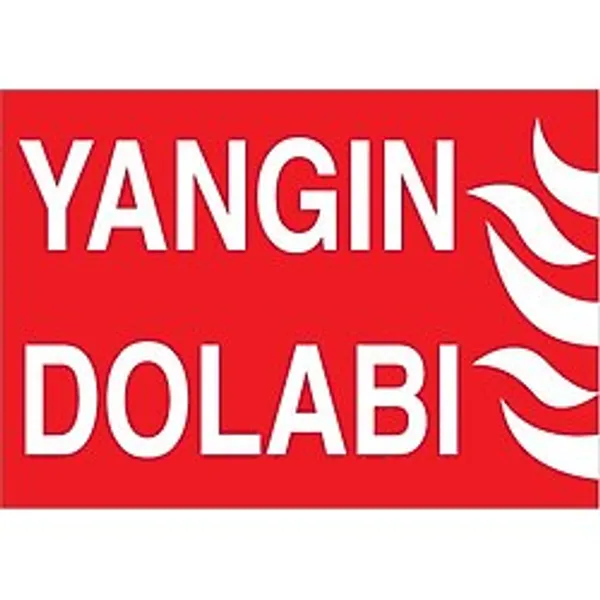 1Beyaz Reklam Yangın Dolabı Uyarı Tabelası - 70 x 100 Foreks - Y43