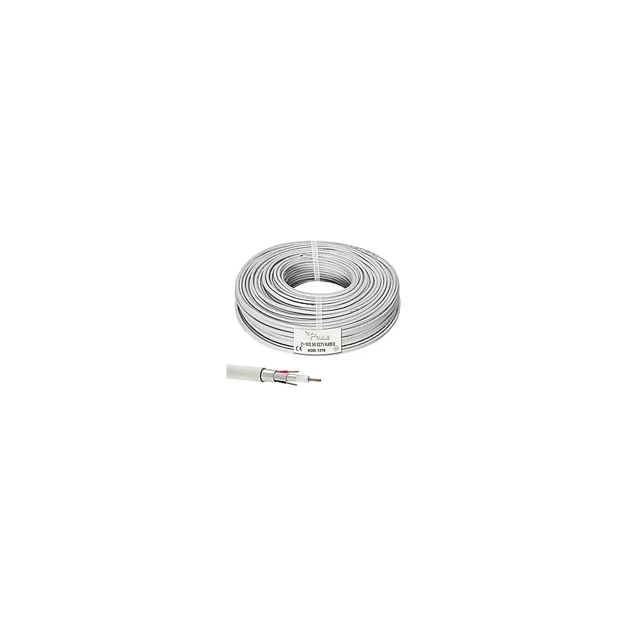 2+1 Cctv 0.50 Kamera Kablosu 30mt Poke Pk-1379