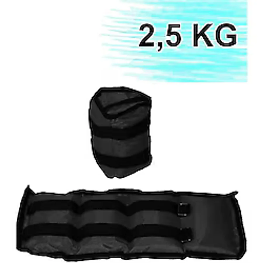 2,5 Kg X 2 Adet El Ayak Agirligi Seti Kum Torbasi 2.5 Kg Kas Bilek Guclendirici Agirlik 1 Cift Siyah