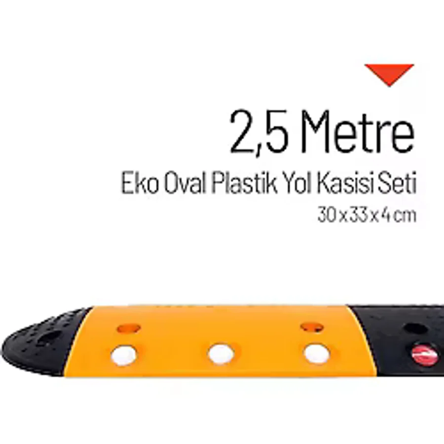 2,5 Metre Oval Plastik Hız Kesici Set Modüler Yol Kasisi Çözümü