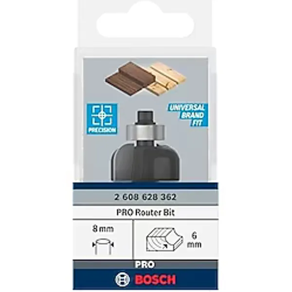 2 608 628 Aksesuarı 362 Oyuklu Freze Ç 8 Mm, R1 6 Mm, D 24,7 Mm, L13 Mm, G 53 mm - Option-1