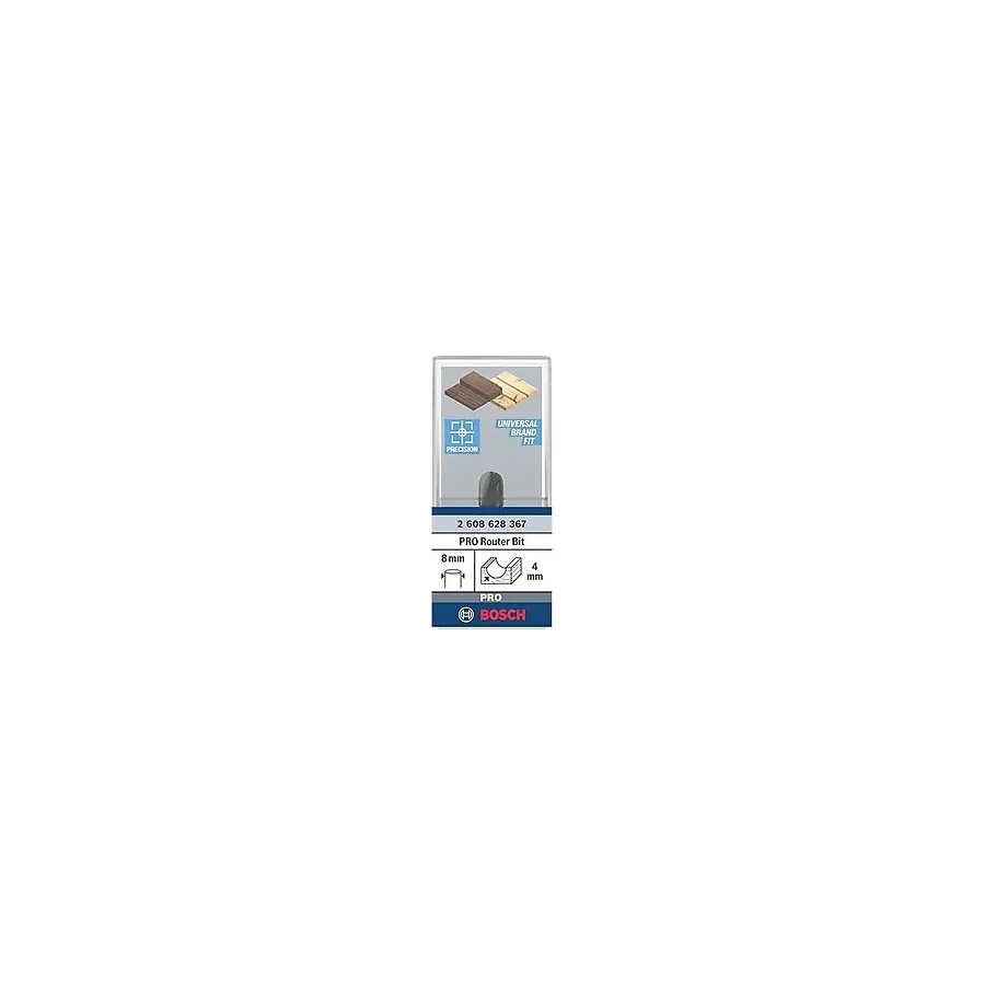 2 608 628 Aksesuarı 367 Oyuklu Freze Ç 8 Mm, R1 4 Mm, Ç 8 Mm, U 9,5 Mm, G 40 mm - Option-1