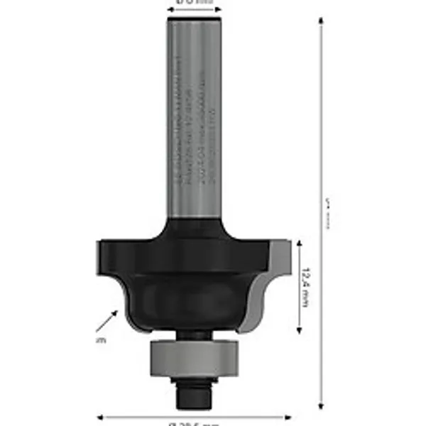 2 608 Aksesuarı 628 394 Profil Freze B 8 Mm, R1 4 Mm, B 8 Mm, L 12,7 Mm, G 54 mm