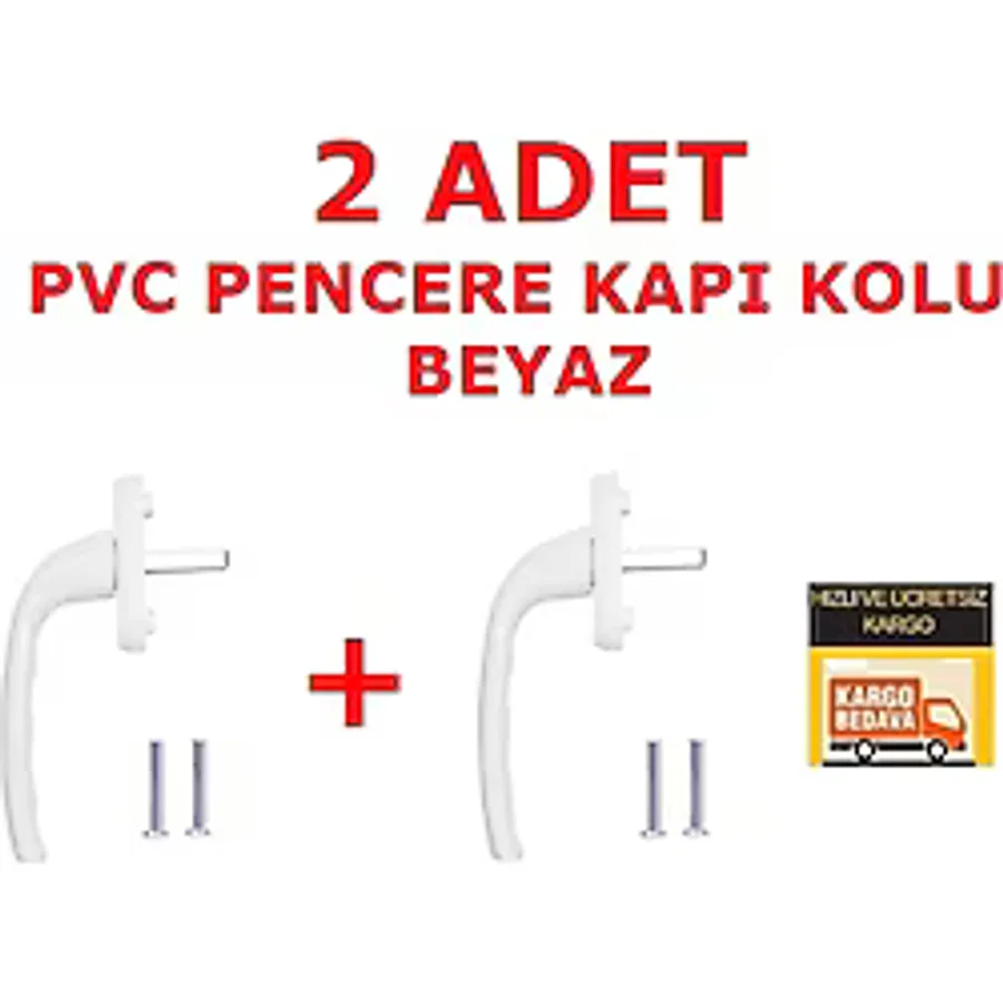2 Ad Beyaz Aluminyum Demir Döküm Boyalı Pvc Pimapen Pencere Kolu
