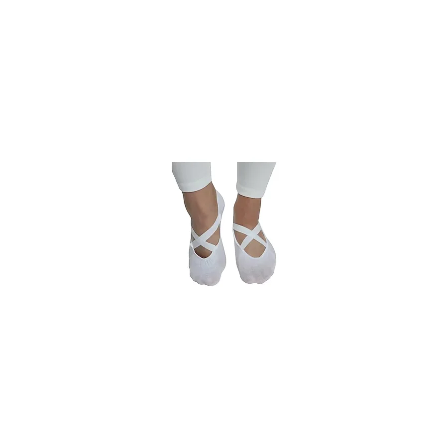 2 Adet Bayan Kaydırmaz Tabanlı Yoga Pilates Fitness Dans ve Spor Çorabı (BEYAZ, 36-40)