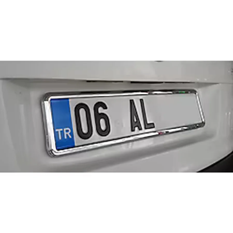 2 Adet Krom Plakalik Yeni Nesil Krom Plaka Çerçevesi Takmatik 228108567