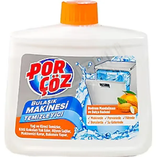 2 Adet Porçöz Bulaşık Makinesi Temizleyici 250 ml Bodrum Mandalina Datça Bademi