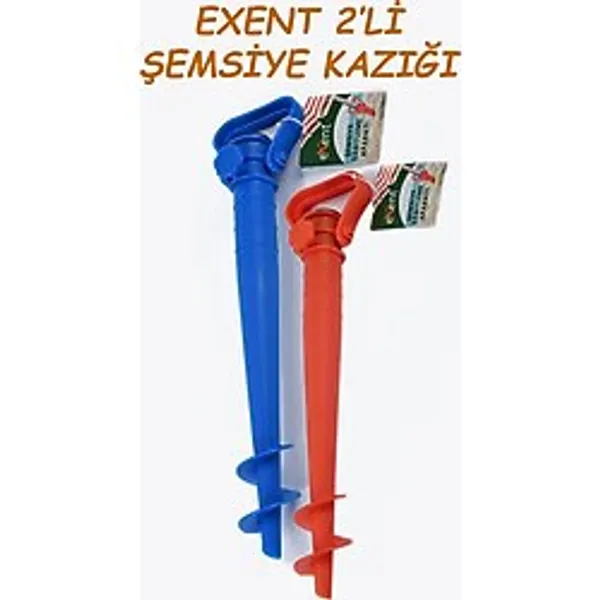2 Adet Şemsiye Kazığı, Plaj Şemsiye Kazığı, Şemsiye Sabitleme Aparatı, Plastik Sabitleme Aparatı Çok Renkli