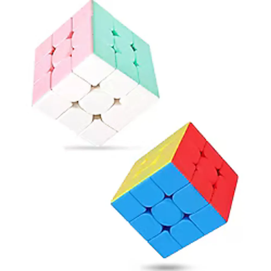 2 Adet Speed Cupe Zeka Küpü 3x3 Hız Küpü Fidget Oyuncak Seyahat Zeka Oyunu Canlı Ve Pastel Renk