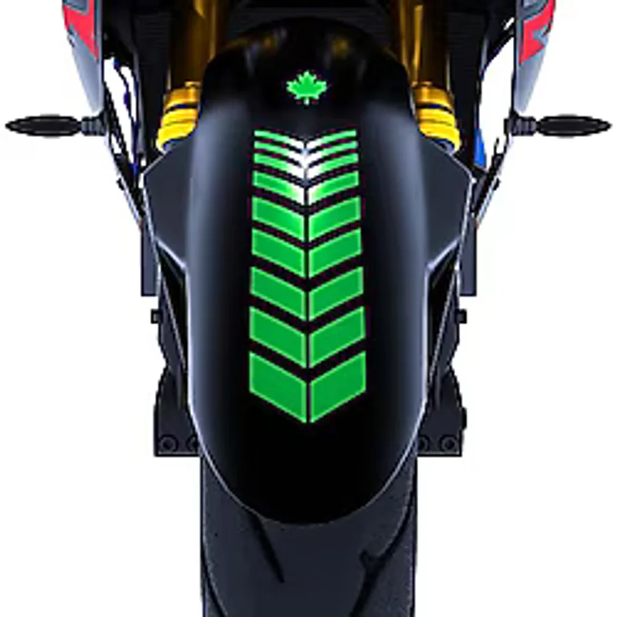 2 Adet Sport Motosiklet Çamurluk Orman Yeşili Kask Sticker Çınar Extreme