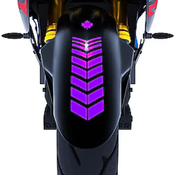 2 Adet Sport Motosiklet Çamurluk Patlıcan Moru Kask Sticker Çınar Extreme