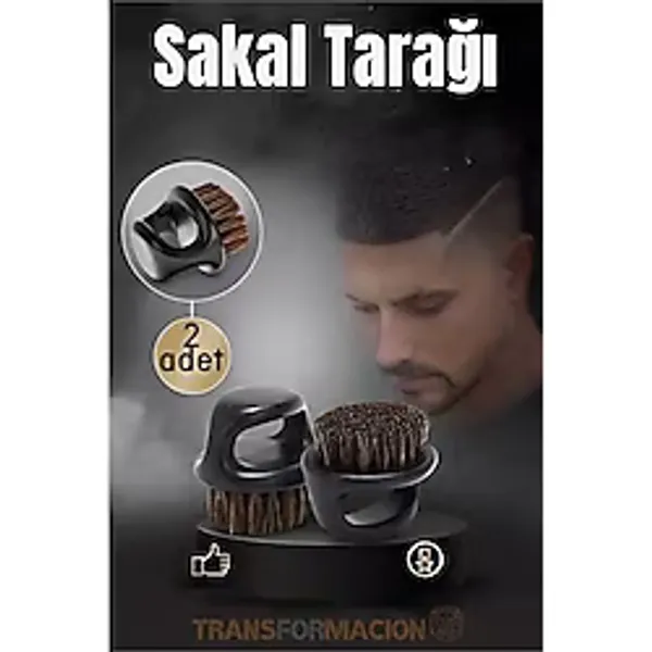 2'li At Kılı Sakal Tarama Fırçası - Sakal Tarağı