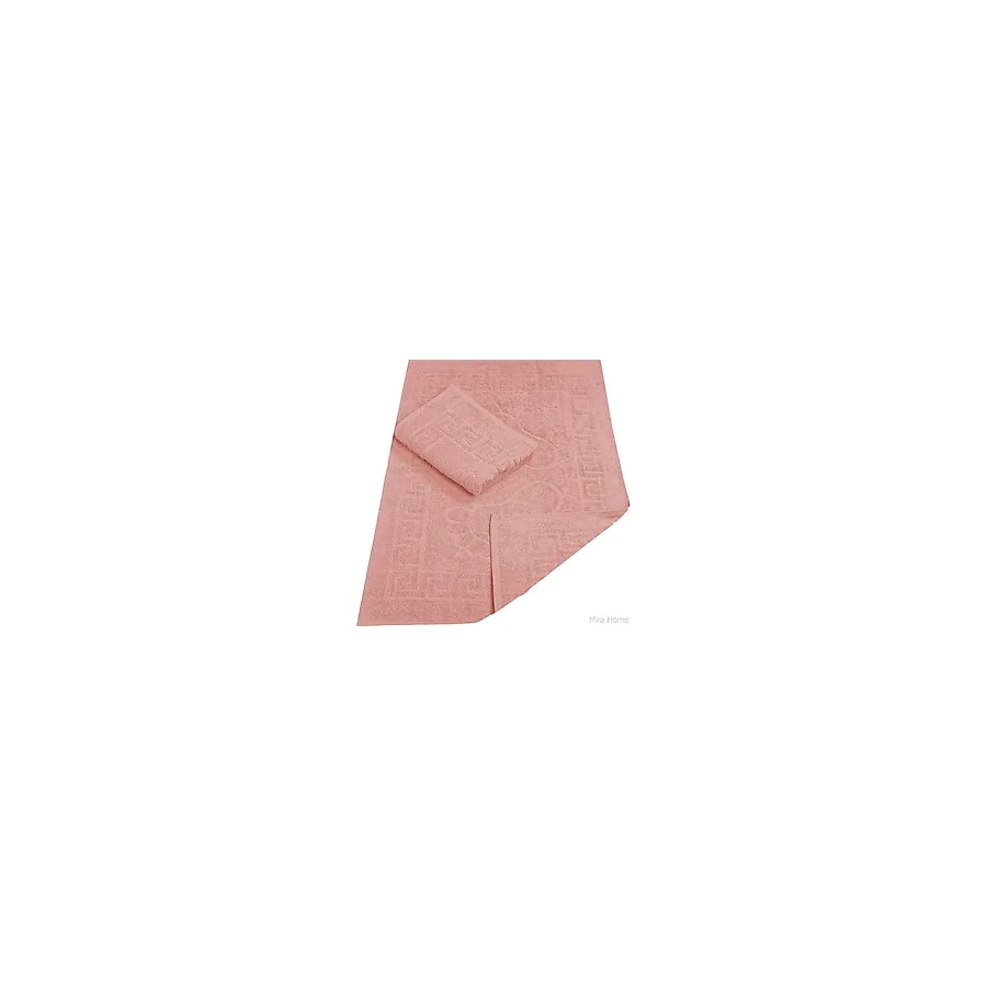 2 Li Banyo Ayak Havlusu %100 Pamuk 50X70 Cm Menesch Somon