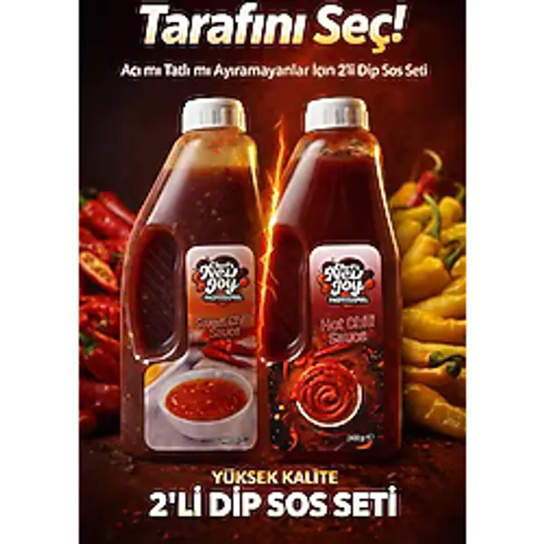 2'li Gurme Dip Sos Seti - Sweet Chili (2480g) + Hot Chili (2400g) Tatlı Acı Sos