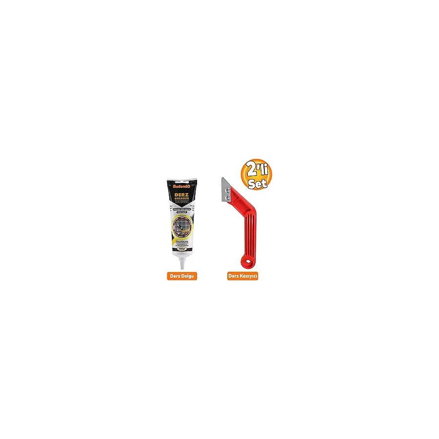 (2'Li Set) Fayans Arası Beyaz Hazır Derz Boyama Dolgusu + Derz Kazıyıcı Temizleyici