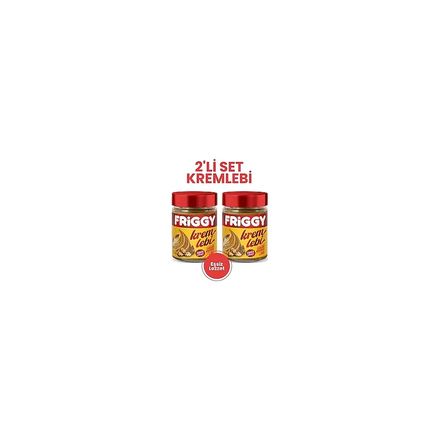 2'li Set Friggy Kremlebi Kahvaltılık Sürülebilir Katkısız Leblebi Kreması - 640 gr