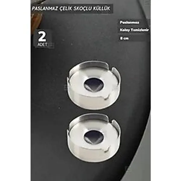 2'li Set Skoçlu Küllük 8 cm Paslanmaz Çelik Kül Tablası Sigara Küllüğü