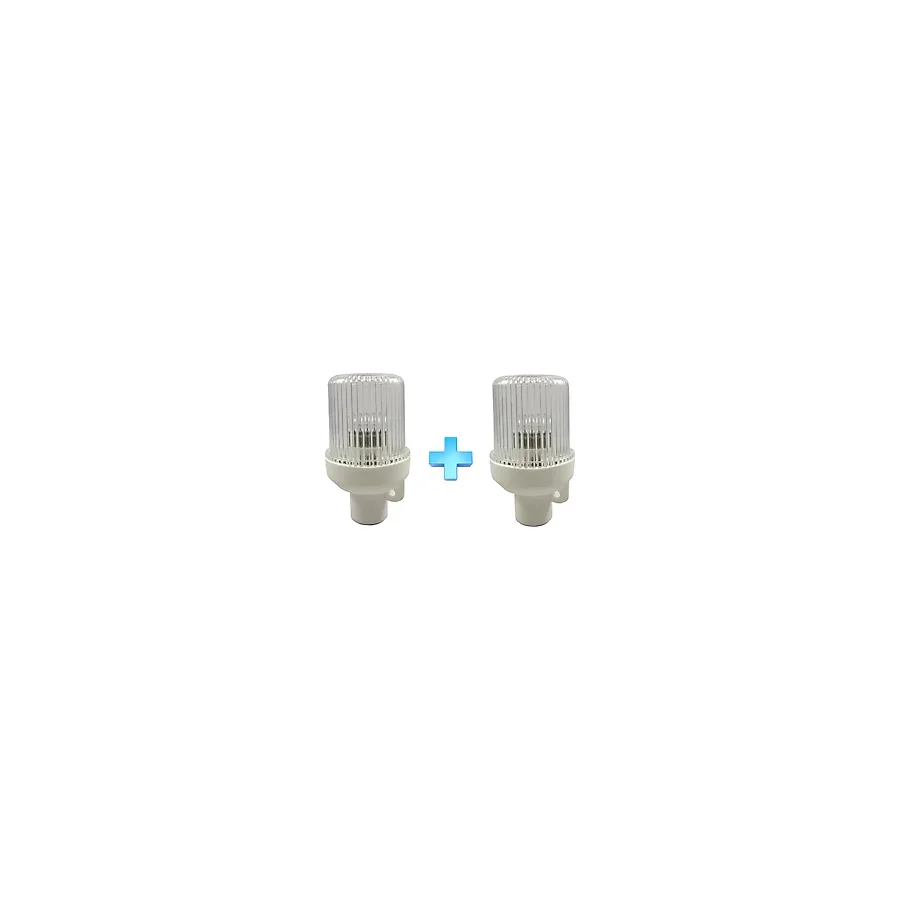 2'li Tekne Tepe Lambası. Boru Başlı Model. Ampul. 22mm Boru