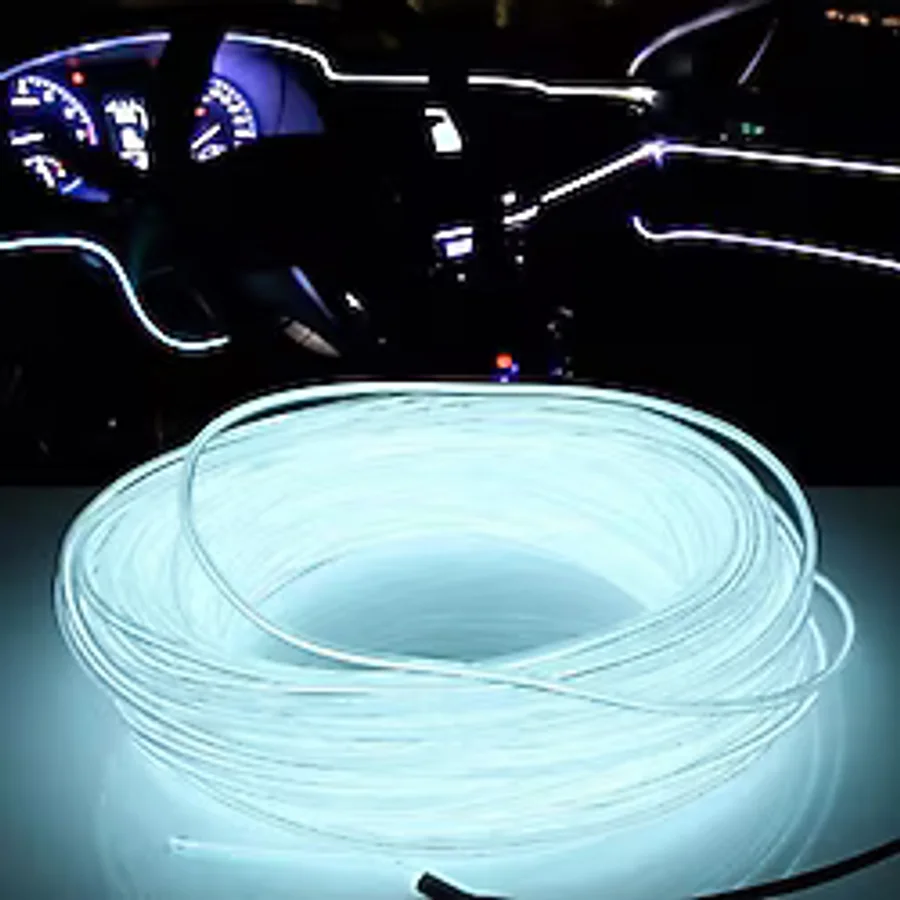 2 Metre 12V Beyaz İp Neon İp Led Araç İçi Neon Led