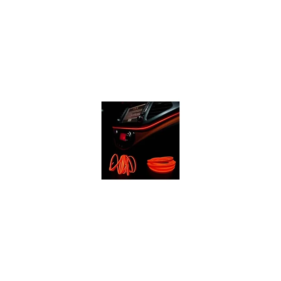 2 METRE TURUNCU Araç İçi Torpido Ledi Renkli İp Neon İp Led