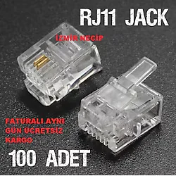 2 Pinli RJ11 Jak RJ-11 Telefon Jack Konnektör 100 ADET