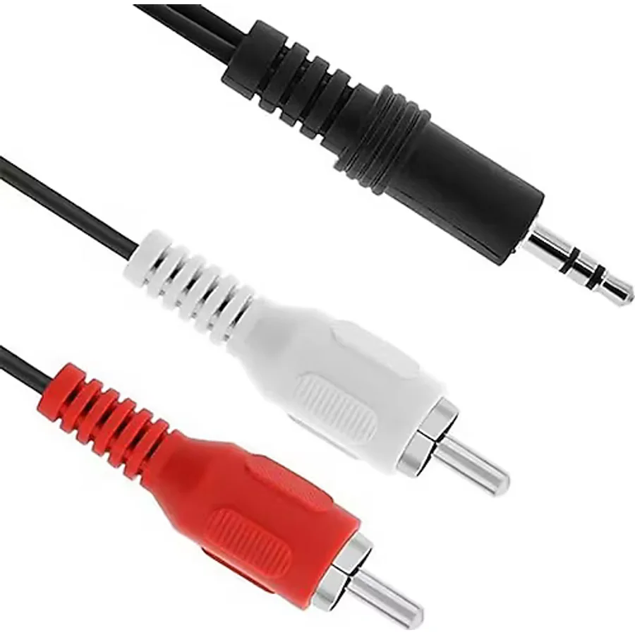 2 Rca Erkek + 3.5 mm Stereo Erkek 1.5 Metre Kablo