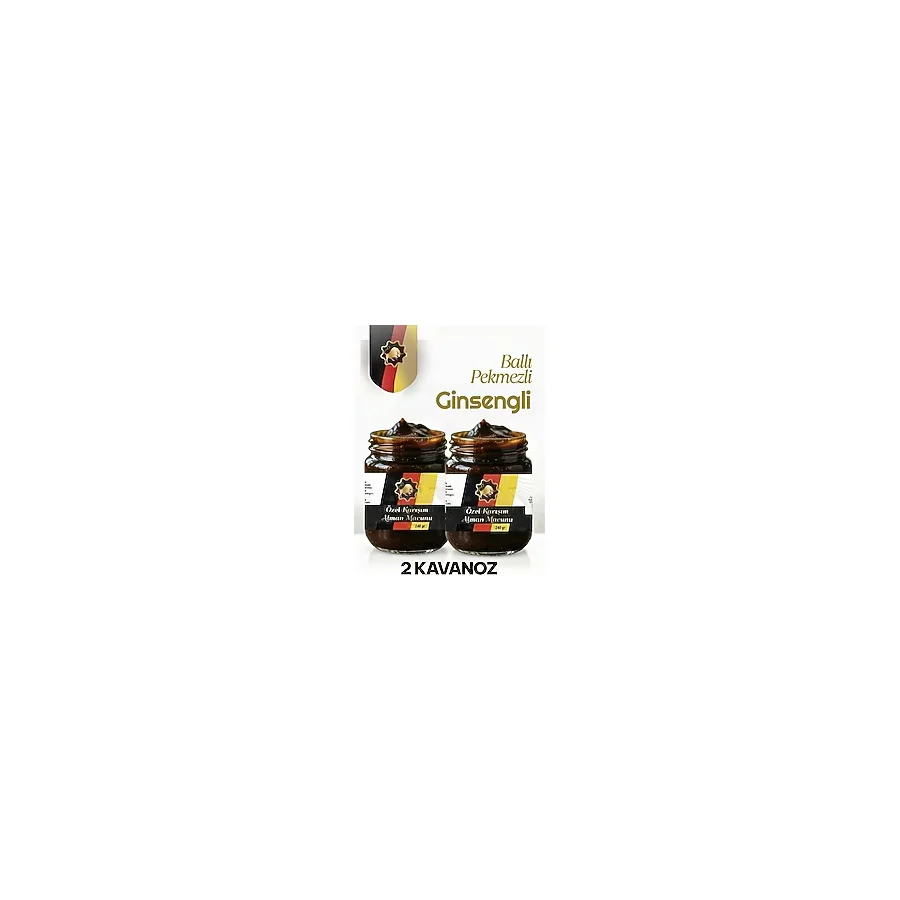 2 x 240 gr Alman Ginseng Multivitamin Macunu Keçiboynuzu Pekmezli Ballı Ginsengli Polenli Macun Güç ve Kuvvet Doğal Panax Ginseng İçerikli Performans Artırıcı - 480 gr