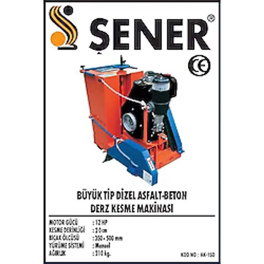 20 CM. ANTOR MOT. DİZEL ASFALT BETON KESME MAKİNASI