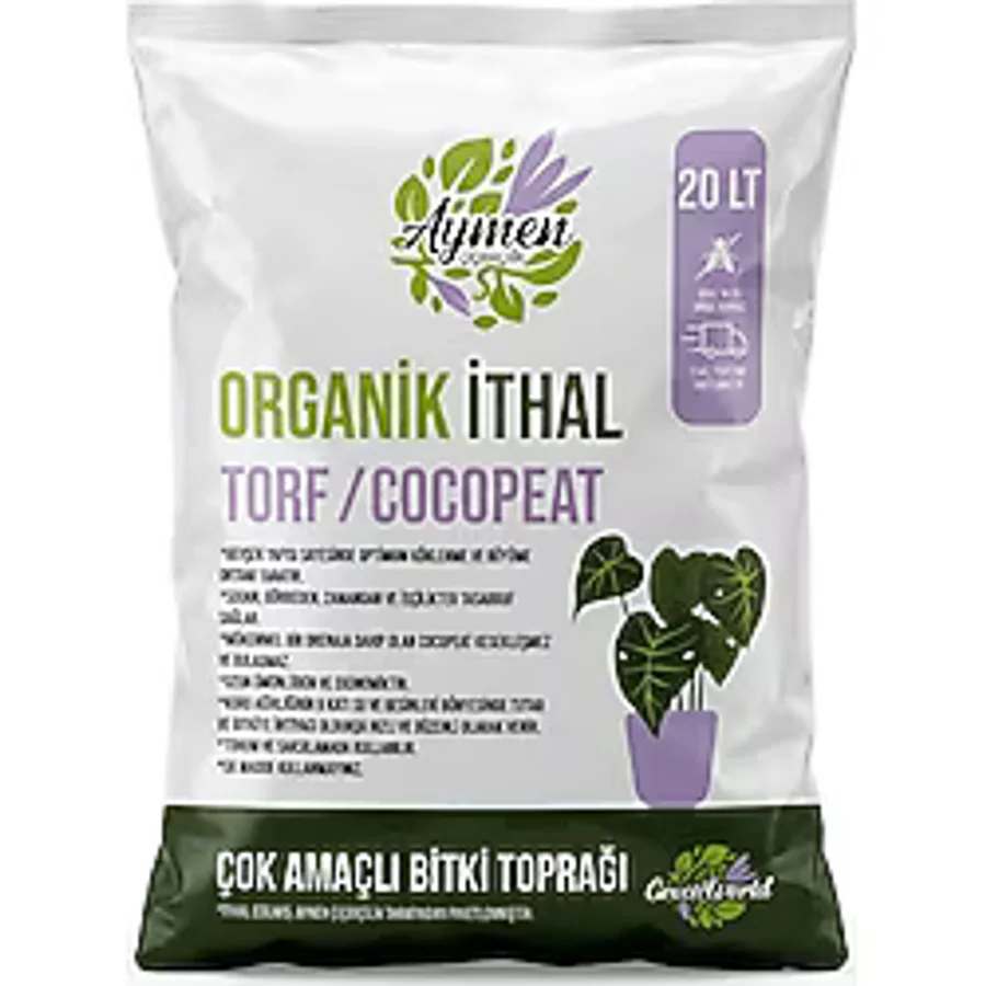 20 Litre Organik İthal Çok Amaçlı Bitki Toprağı - Çiçek, Sebze