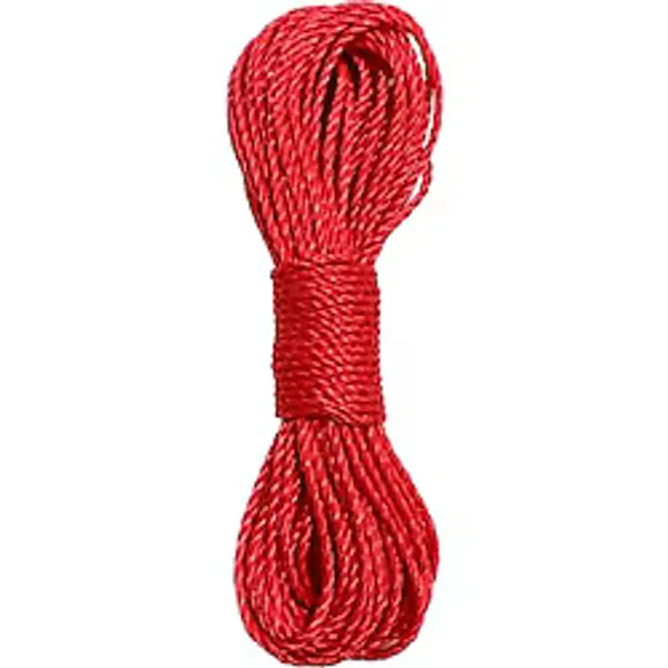 20 Metre Kırmızı Naylon İp 3 mm, Çok Amaçlı Dayanıklı Çamaşır İpi, Kamp Bahçe Balkon Hamak ve Taşıma Sabitleme İpi, Dayanıklı Çamaşır İpi Kalın, Asma İpi Güçlü Halat İp, Sağlam İp, Kaliteli