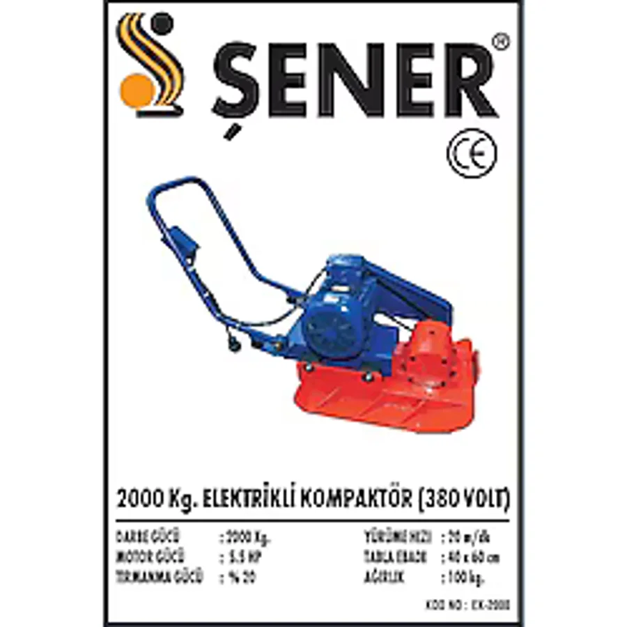 2000 KG. Elektrikli Kompaktör 380V