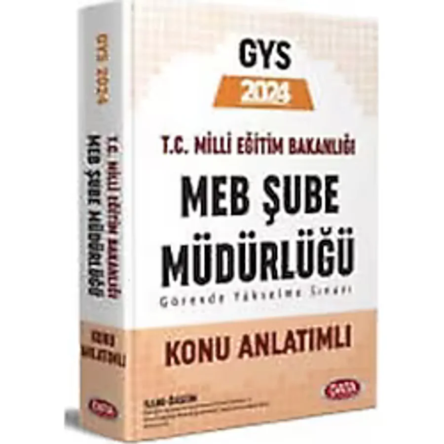 2024 Milli Eğitim Bakanlığı Şube Müdürlüğü GYS Hazırlık Kitabı Data Yayınları