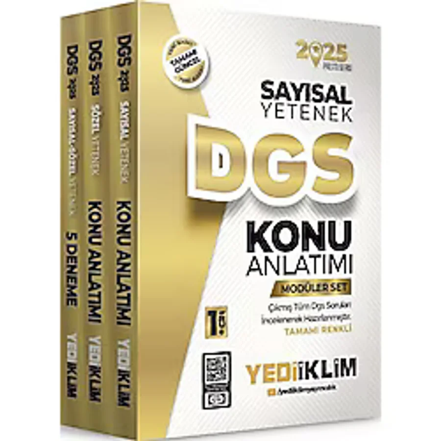 2025 DGS Konu Anlatımlı Modüler Set Yediiklim Yayınları