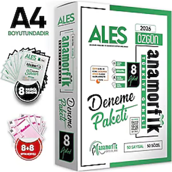 2026 ALES Anamorfik 8li Deneme Paketi Özgün Yeni Nesil Türkiye Geneli Kurumsal Çözümlü