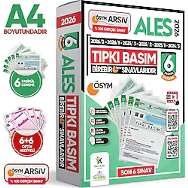 2026 ALES ÖSYM Tıpkı Basım Çıkmış Soru 6lı Deneme Paketi PDF/Video Çözümlü Türkiye Geneli
