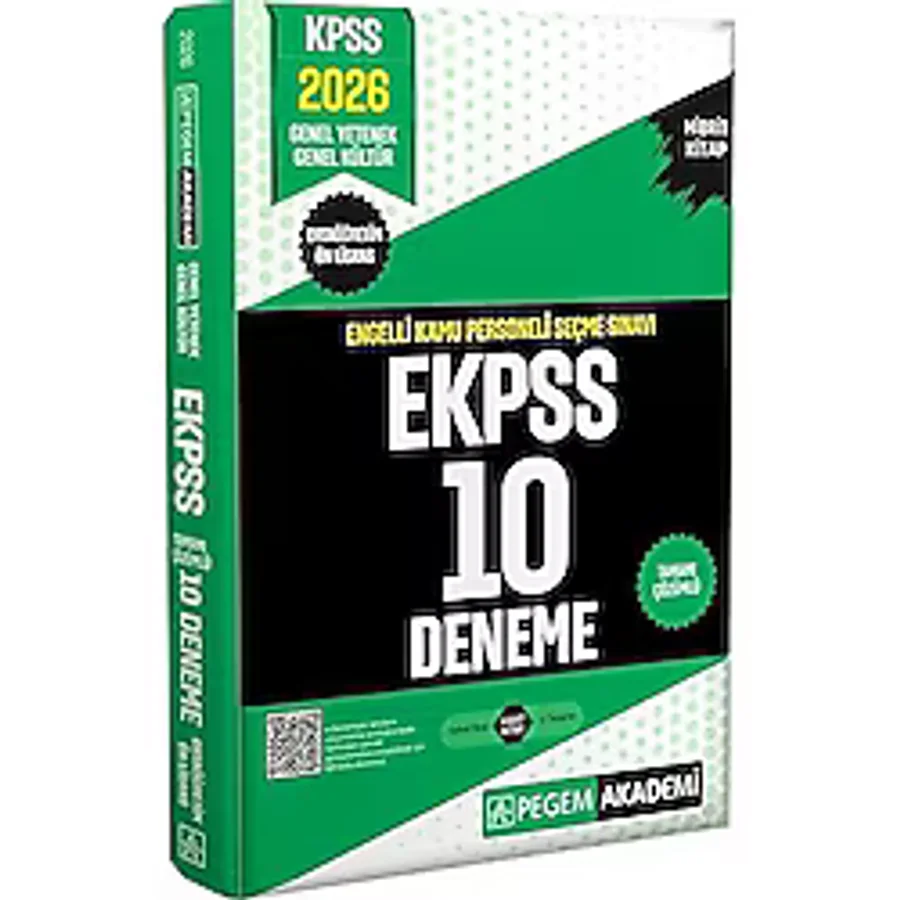 2026 E-KPSS Engelli Kamu Personeli Seçme Sınavı Tamamı Çözümlü 10 Deneme (Ortaöğretim-Ön Lisans)