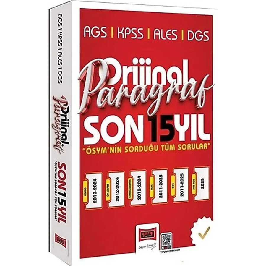 2026 Kpss Ags Ales Dgs Orijinal Paragraf 15 Yıl Çıkmış Sorular